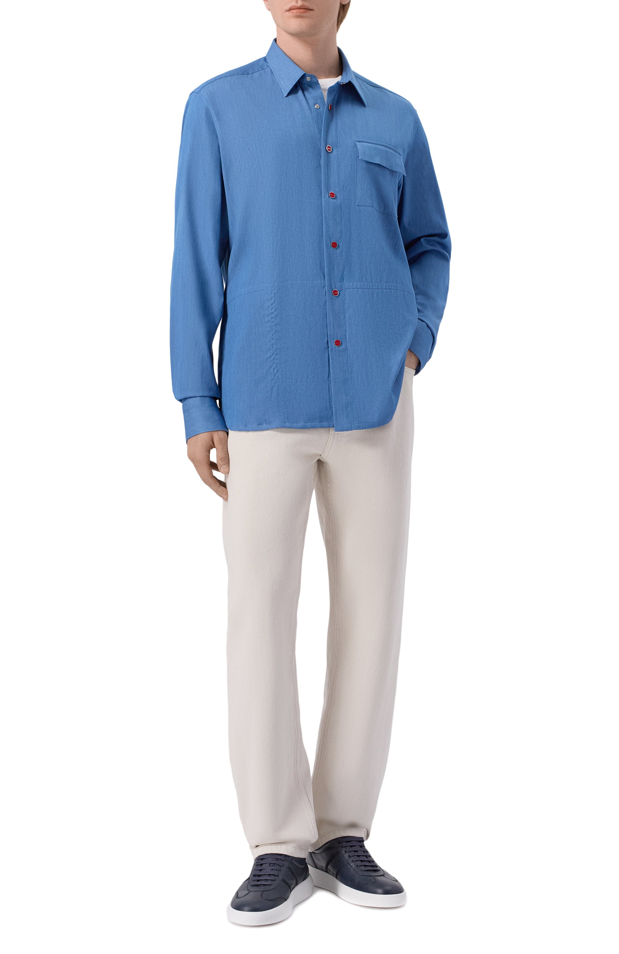 Хлопковая рубашка KITON, арт. UMCBUBAH09696, фото 2