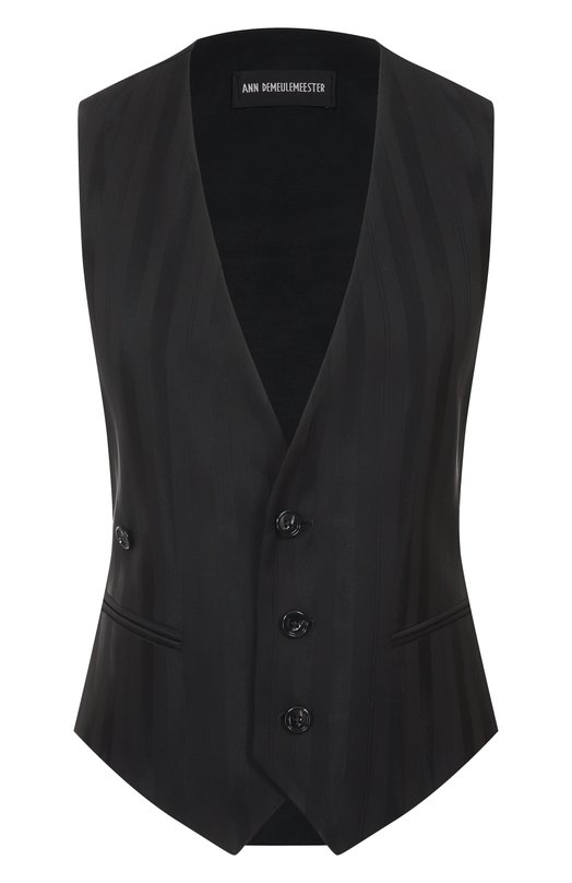 Жилет из вискозы Ann Demeulemeester B0013142/FA564 Чёрный B0013142/FA564