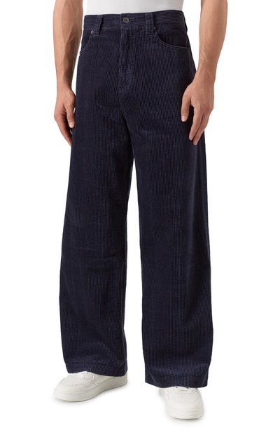 Вельветовые брюки HUGO BLUE темно-синего цвета по цене 17950 руб., арт. 50541558, фото 3 Вельветовые брюки HUGO BLUE, арт. 50541558, фото 3