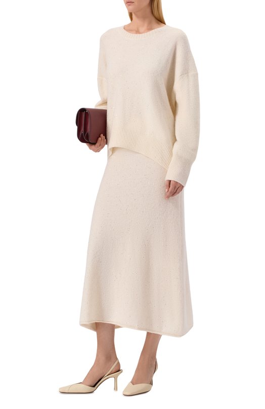 Пуловер из кашемира и хлопка Addicted NY103-1 Кремовый  NY103-1 Фото 2