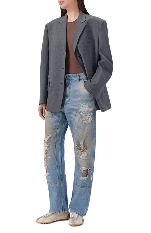 Кожаные кроссовки Sprinters Maison Margiela S58WS0269/P7383 Кремовый  S58WS0269/P7383 Фото 3