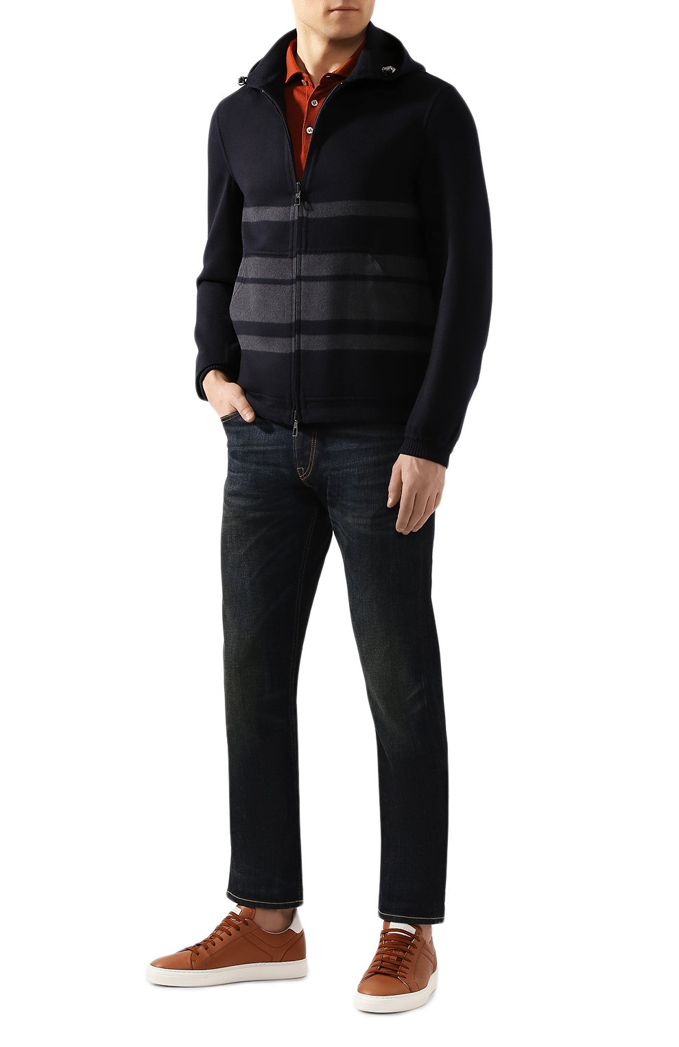 Двусторонняя кашемировая куртка LORO PIANA темно-синего цвета по цене 486000 руб., арт. FAL0801, фото 2 Двусторонняя кашемировая куртка LORO PIANA, арт. FAL0801, фото 2