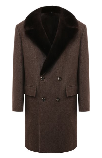 Мужской кашемировое пальто с меховым воротником VICTORIA KUSENKOVA, арт. 719110283543