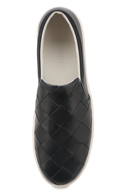 Кожаные слипоны BOTTEGA VENETA темно-синего цвета по цене 73650 руб., арт. 608751/VT031, фото 5 Кожаные слипоны BOTTEGA VENETA, арт. 608751/VT031, фото 5