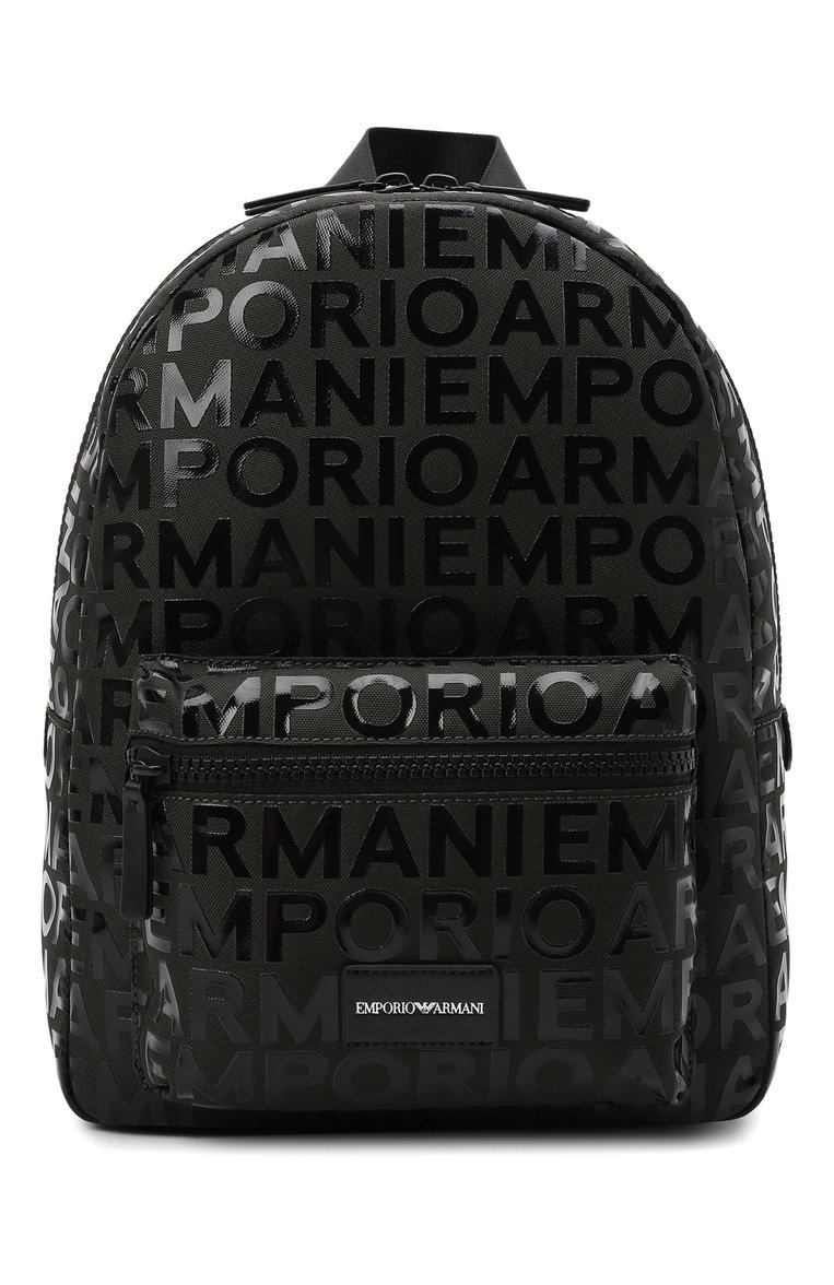 Детская рюкзак EMPORIO ARMANI хаки цвета, арт. 402526/1A564 | Фото 1 (Материал: Текстиль; Кросс-КТ: Школьные аксессуары; Региональные ограничения белый список (Axapta Mercury): RU; Нос: Не проставлено)