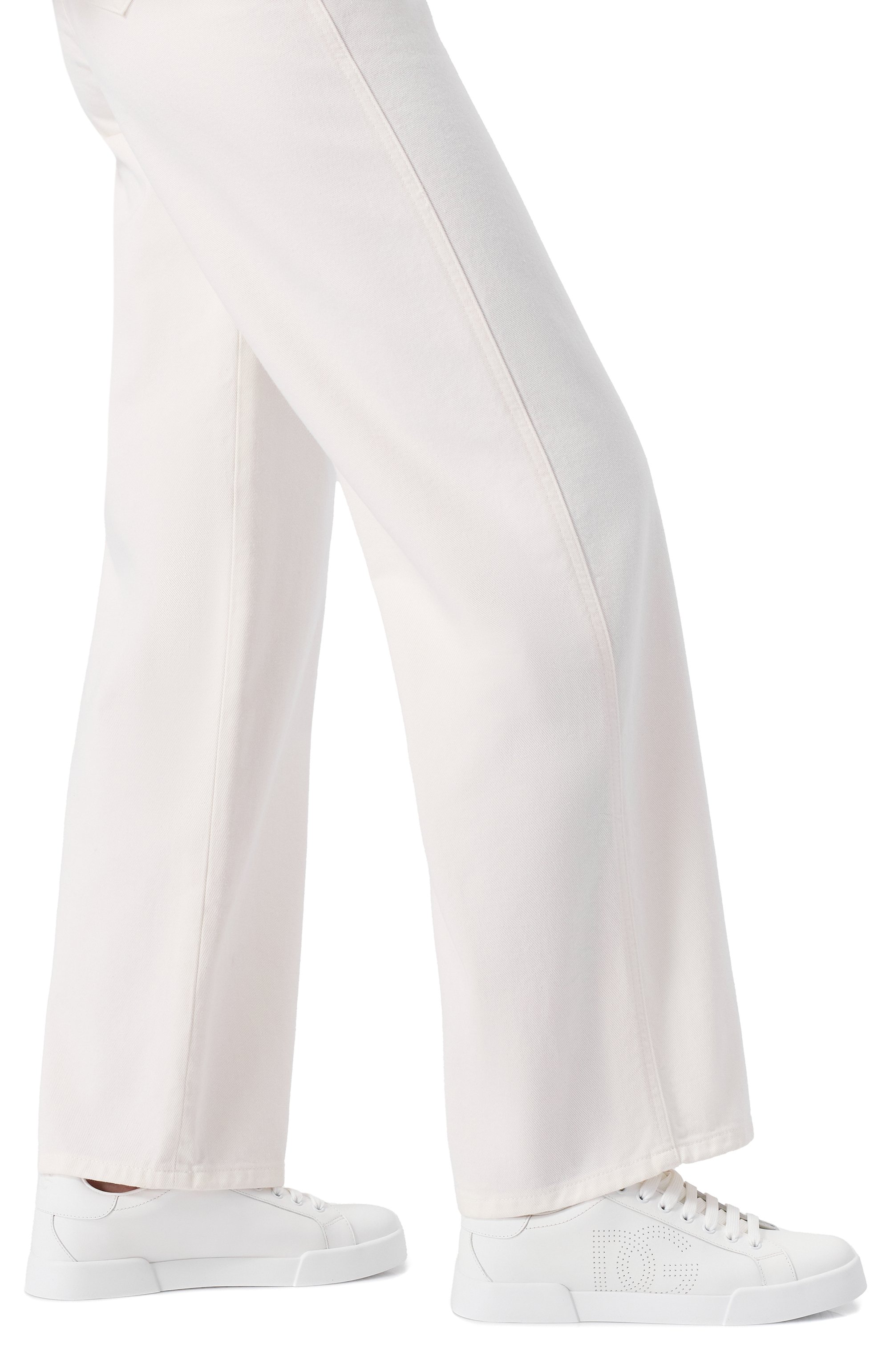 Кожаные кеды strobel portofino light DOLCE & GABBANA белого цвета по цене 75450 руб., арт. CK2324/AV066, фото 3 Кожаные кеды strobel portofino light DOLCE & GABBANA, арт. CK2324/AV066, фото 3