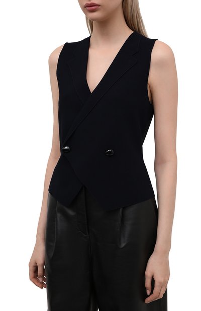 Жилет из вискозы GIORGIO ARMANI темно-синего цвета по цене 105000 руб., арт. 6KAQA1/AMB4Z, фото 3 Жилет из вискозы GIORGIO ARMANI, арт. 6KAQA1/AMB4Z, фото 3