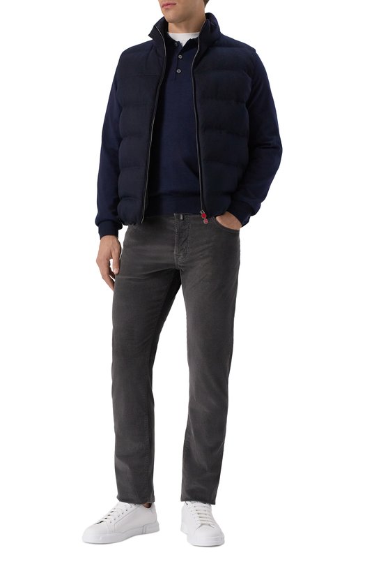 Кашемировый жилет Kiton UW2226V0436H02 Синий  UW2226V0436H02 Фото 2