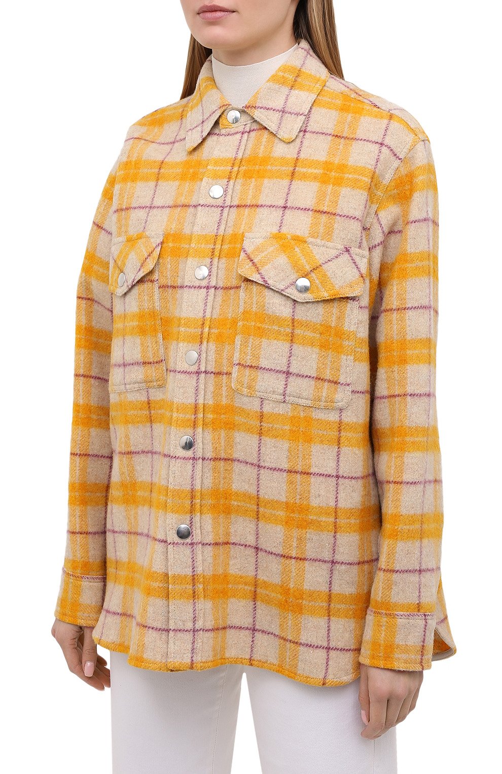 Шерстяная куртка ISABEL MARANT ETOILE желтого цвета по цене 45150 руб., арт. MA0953-21P064E/FAX0NLI, фото 3 Шерстяная куртка ISABEL MARANT ETOILE, арт. MA0953-21P064E/FAX0NLI, фото 3