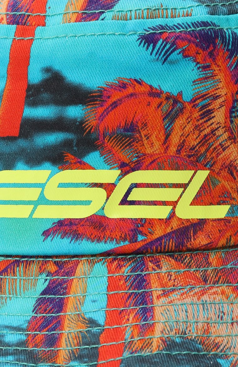 Детская хлопковая панама DIESEL разноцветного цвета, арт. J02124/KXBPC | Фото 3 (Материал: Текстиль, Хлопок; Нос: Не проставлено)