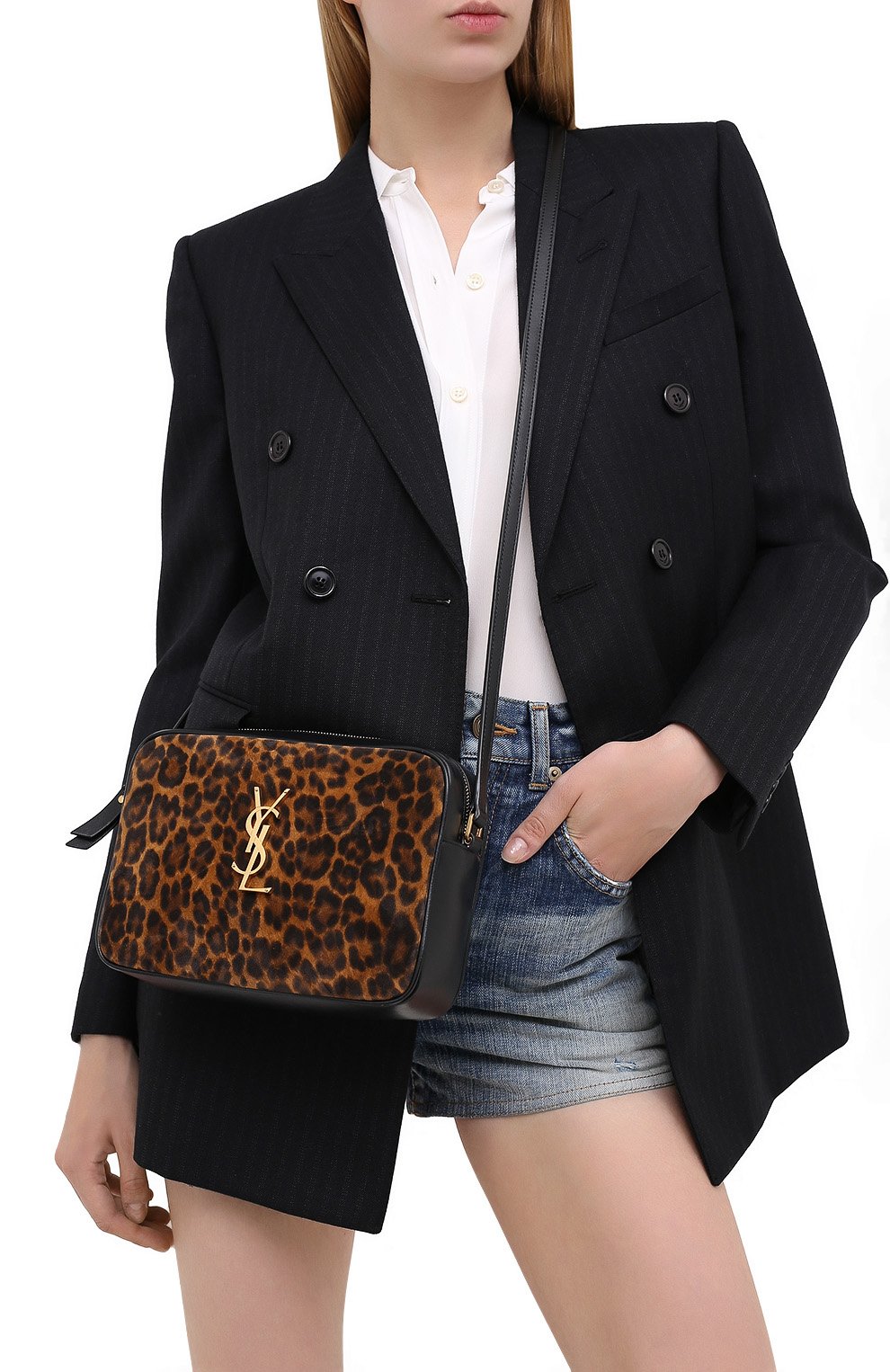 Кожаная сумка lou medium SAINT LAURENT, арт. 612542/1Q12M, фото 2