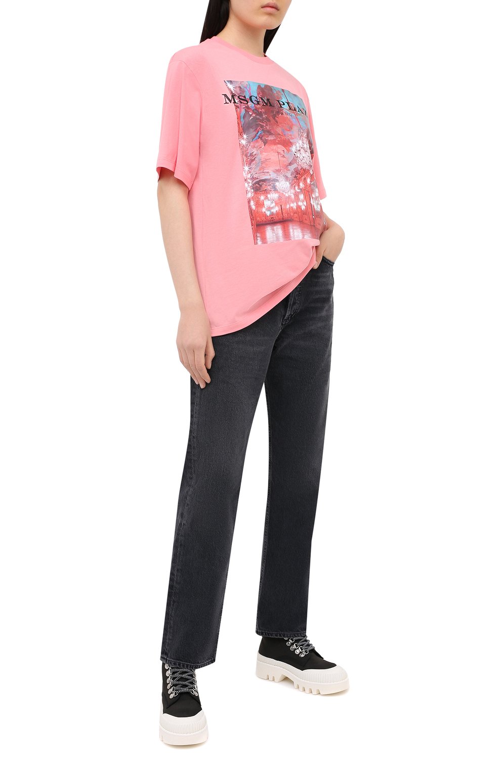 Хлопковая футболка MSGM, арт. 2941MDM187 207798, фото 2