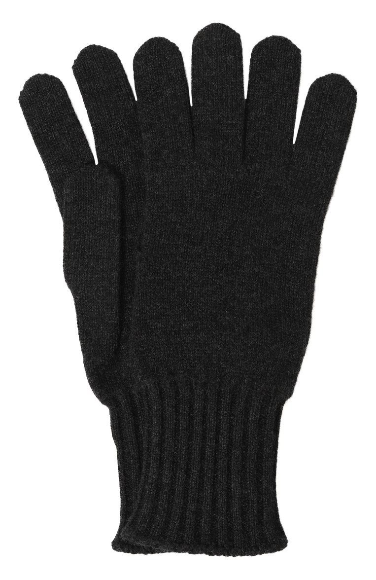 Мужские кашемировые перчатки COLOMBO темно-серого цвета, арт. GU00064/2-26KI | Фото 1 (Материал: Текстиль, Кашемир, Шерсть; Кросс-КТ: Трикотаж; Материал сплава: Проставлено; Нос: Не проставлено)