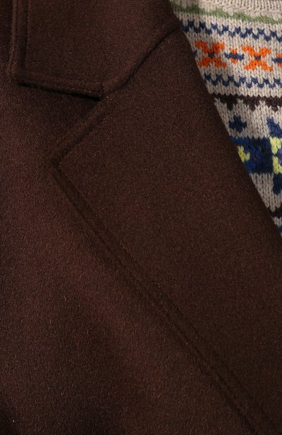 Пальто из смеси шерсти и шелка NANUSHKA, арт. L0ANE_ESPRESS0_D0UBLE SILK W00L BLEND, фото 5