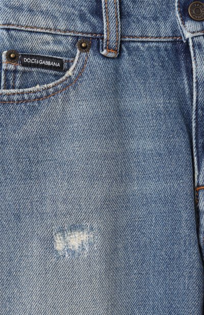 Джинсы DOLCE & GABBANA голубого цвета по цене 51700 руб., арт. L42F44/LDD10/8-14, фото 3 Джинсы DOLCE & GABBANA, арт. L42F44/LDD10/8-14, фото 3