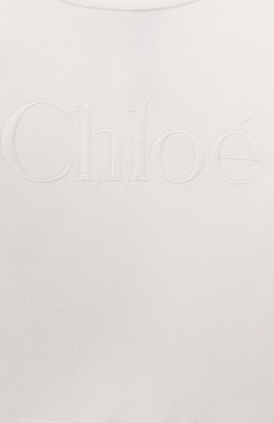 Хлопковая майка CHLOÉ молочного цвета по цене 11750 руб., арт. C20482, фото 3 Хлопковая майка CHLOÉ, арт. C20482, фото 3