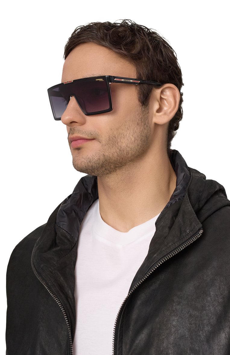 Женские солнцезащитные �очки CARRERA черного цвета, арт. VICT0RY C 07 7C5 | Фото 2 (Нос: Не проставлено; Региональные ограничения белый список (Axapta Mercury): Не проставлено; Тип очков: С/з; Материал: Пластик; Кросс-КТ: С/з-унисекс; Очки форма: Маска; Оптика Гендер: оптика-унисекс)
