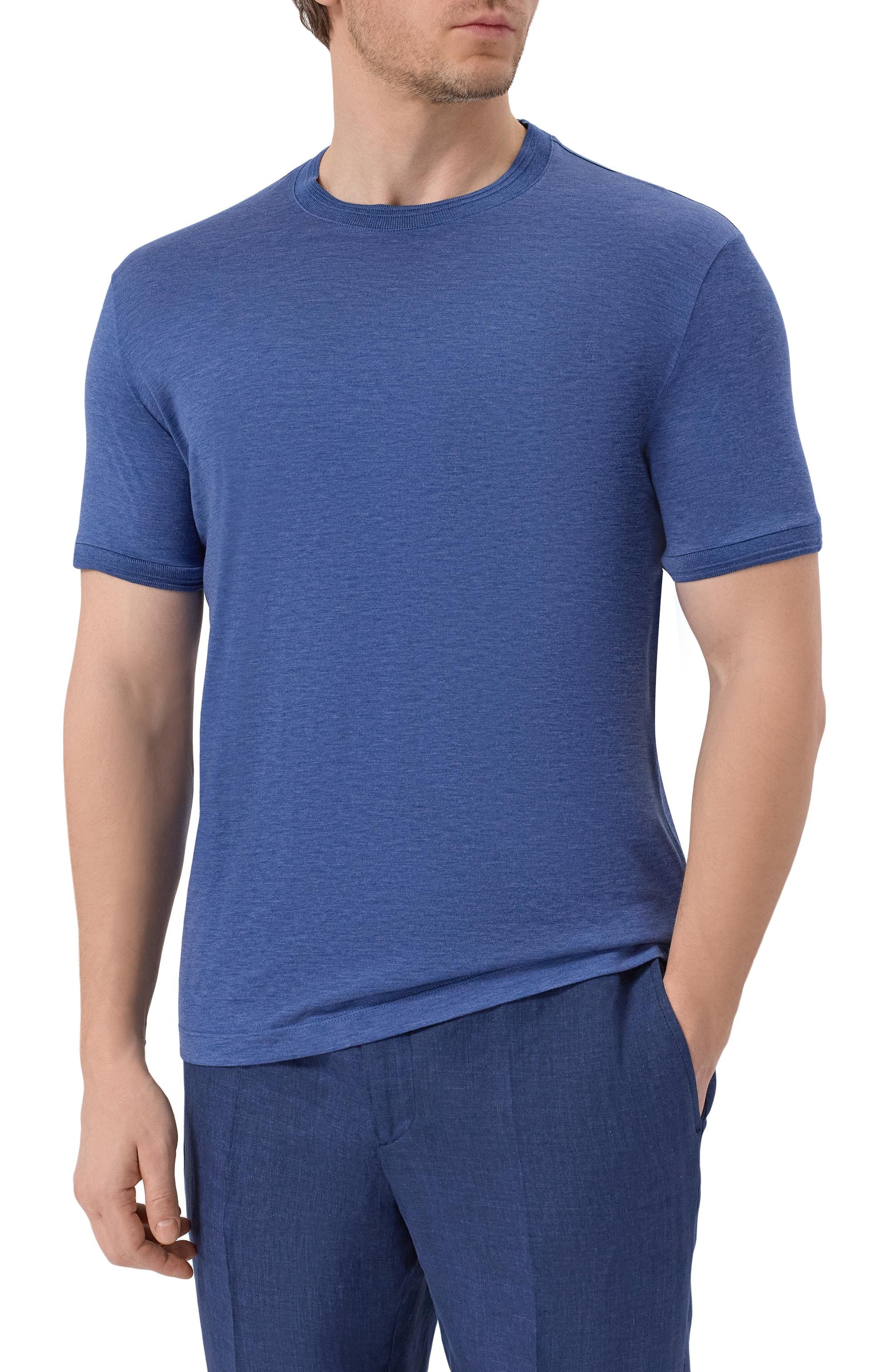 Футболка из шелка и хлопка PAUL&SHARK, арт. 25411008_001, фото 3