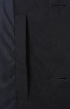 Мужской плащ CANALI темно-синего цвета, �арт. 010490U/SG02321 | Фото 7 (Длина (верхняя одежда): До середины бедра; Рукава: Длинные; Драгоценные камни: Проставлено; Материал сплава: Проставлено; Мужское Кросс-КТ: Плащ-верхняя одежда; Стили: Кэжуэл; Материал внешний: Синтетический материал)