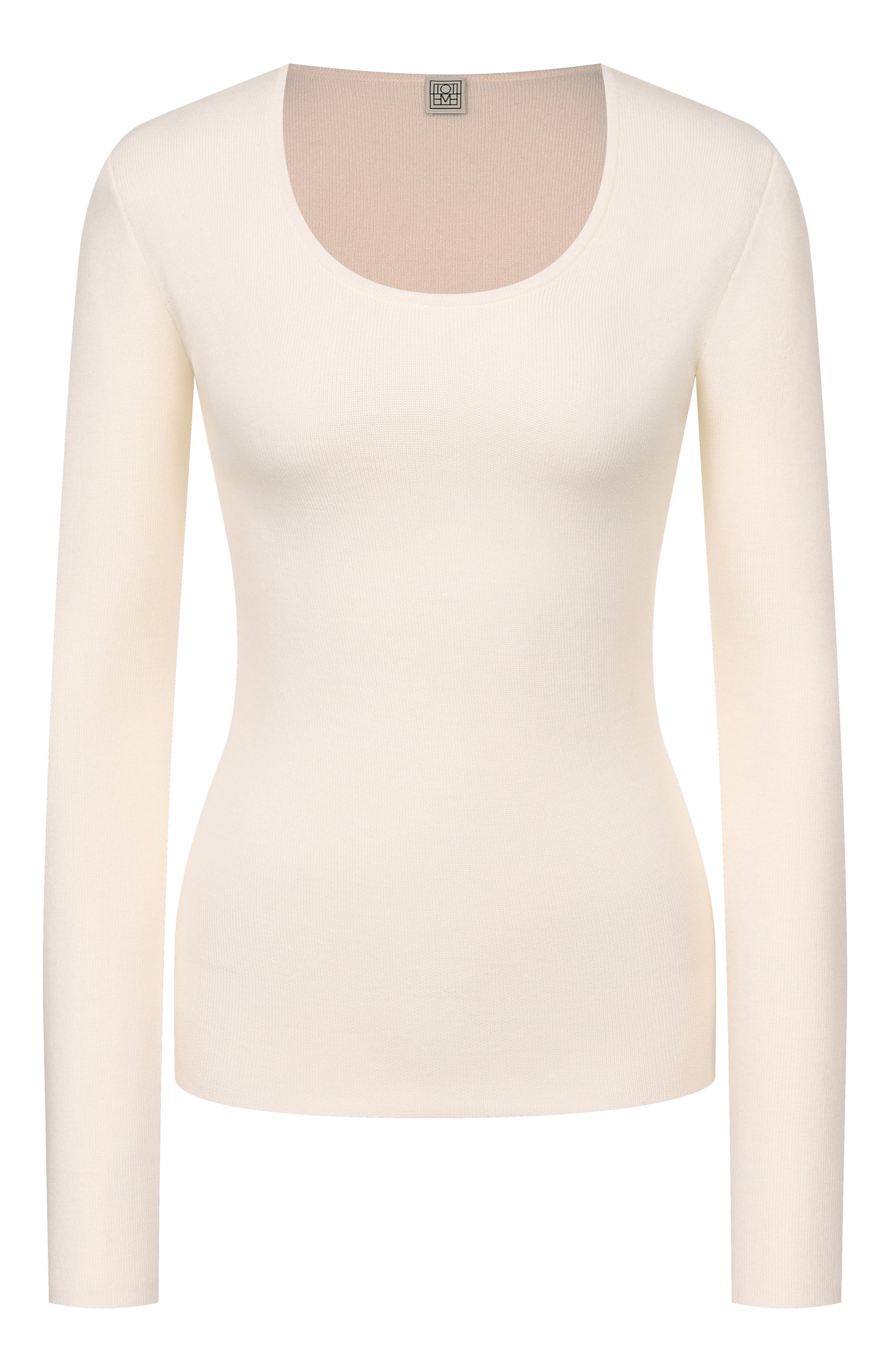 Шерстяной пуловер TOTEME кремового цвета по цене 67650 руб., арт. 254-WRT0571-YA0128, фото 1 Шерстяной пуловер TOTEME, арт. 254-WRT0571-YA0128, фото 1