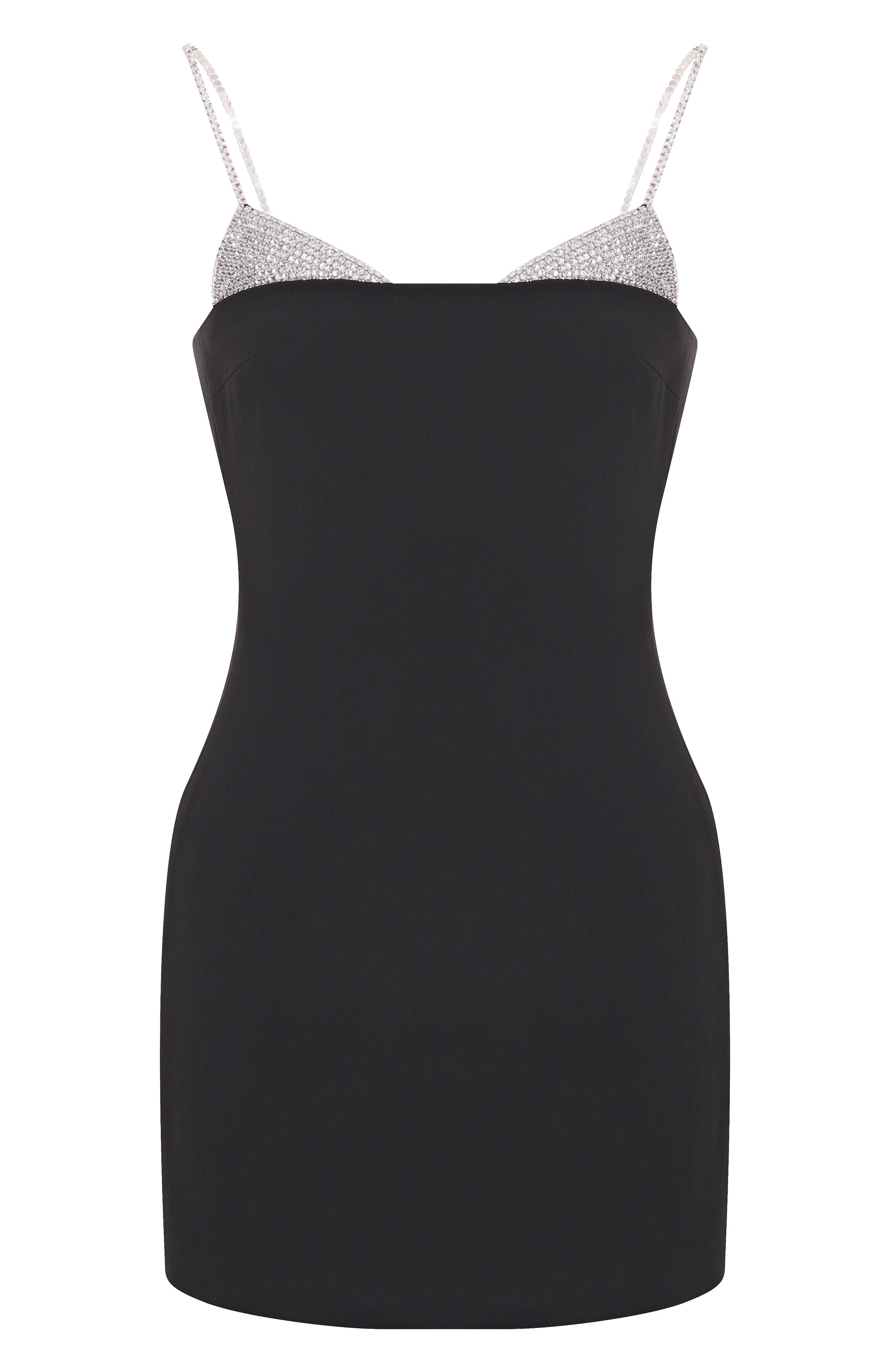 Платье с отделкой стразами DAVID KOMA черного цвета по цене 277500 руб., арт. PF25DK75D, фото 1 Платье с отделкой стразами DAVID KOMA, арт. PF25DK75D, фото 1