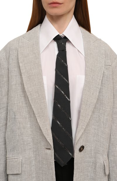 Шелковый галстук BRUNELLO CUCINELLI, арт. MF940HQ999, фото 2