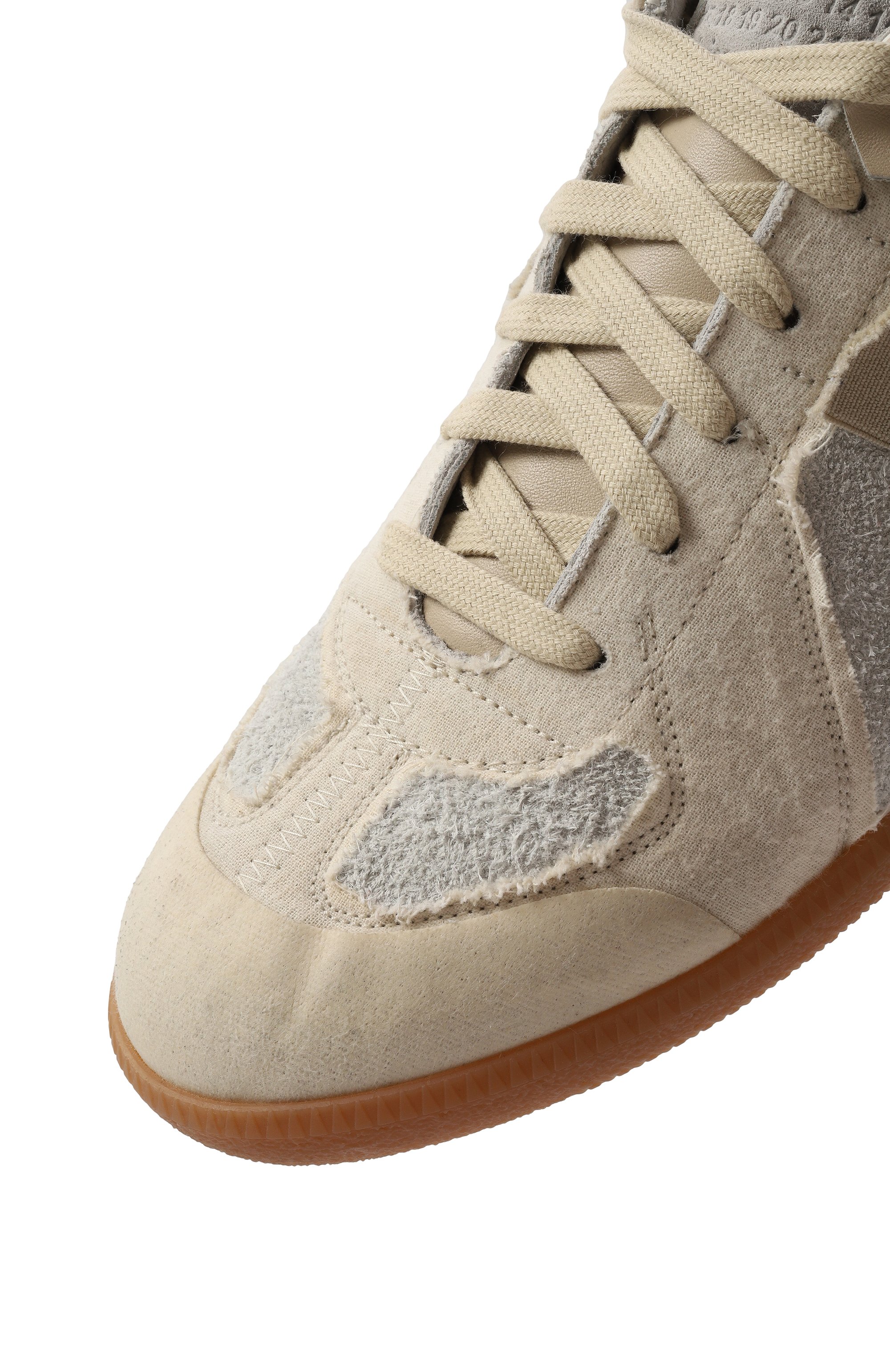 Кожаные кеды replica inside out MAISON MARGIELA светло-бежевого цвета по цене 69500 руб., арт. S57WS0495/P6847, фото 7 Кожаные кеды replica inside out MAISON MARGIELA, арт. S57WS0495/P6847, фото 7