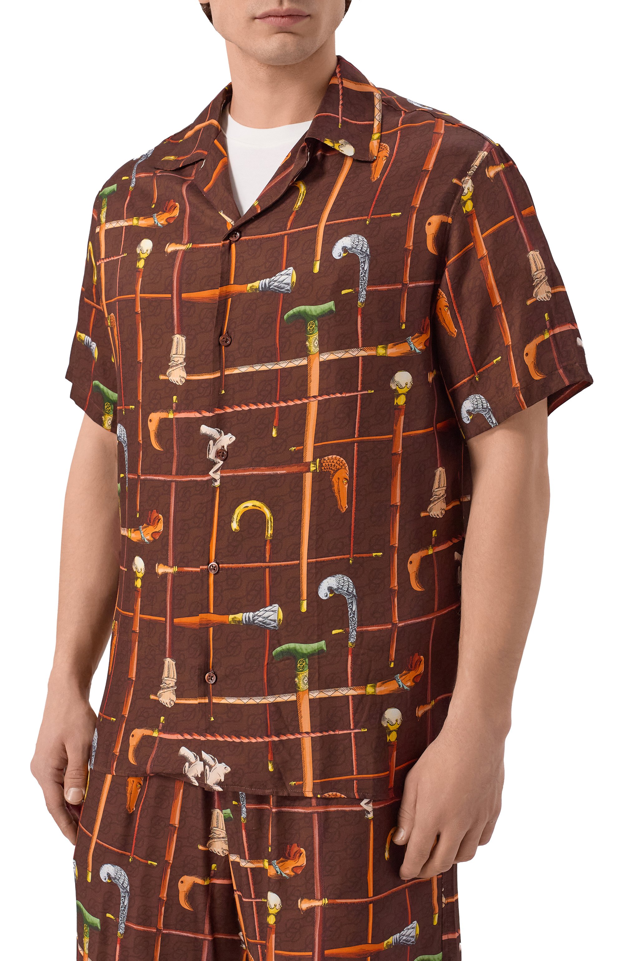 Ру башка из вискозы DROLE DE MONSIEUR, арт. K-SH230-VI033-BN, фото 3