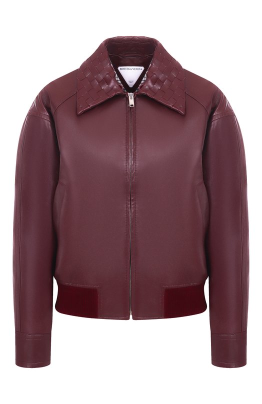 Кожаный бомбер Bottega Veneta 832893/V5BX0 Бордовый 832893/V5BX0