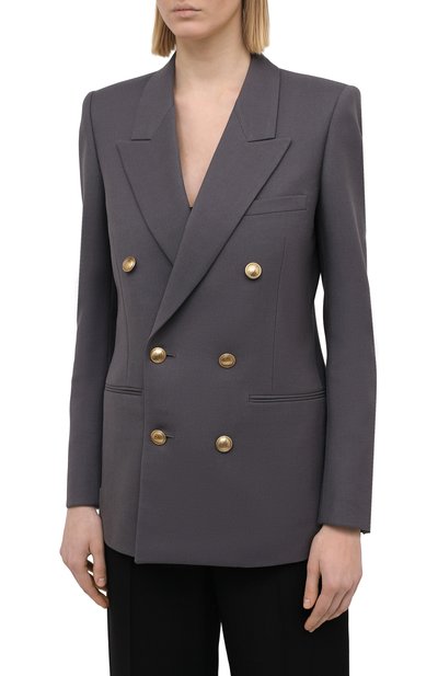 Шерстяной жакет SAINT LAURENT, арт. 648754/Y7B73, фото 3