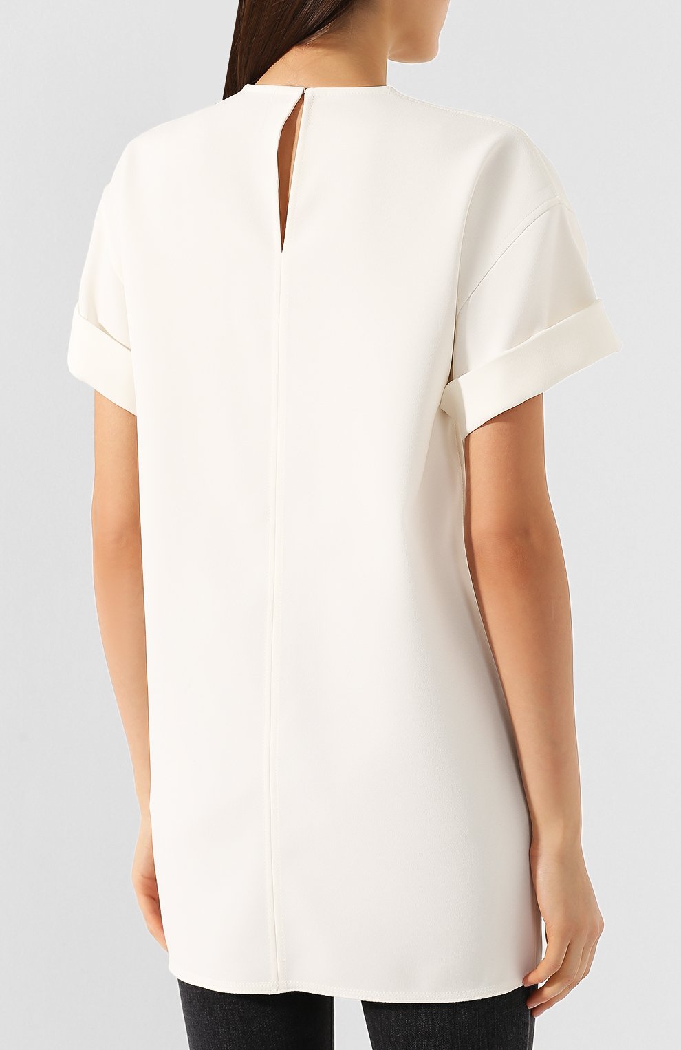 Топ VICTORIA BECKHAM белого цвета по цене 74550 руб., арт. TP TSH 1809 MSS19 B0NDED CREPE, фото 4 Топ VICTORIA BECKHAM, арт. TP TSH 1809 MSS19 B0NDED CREPE, фото 4