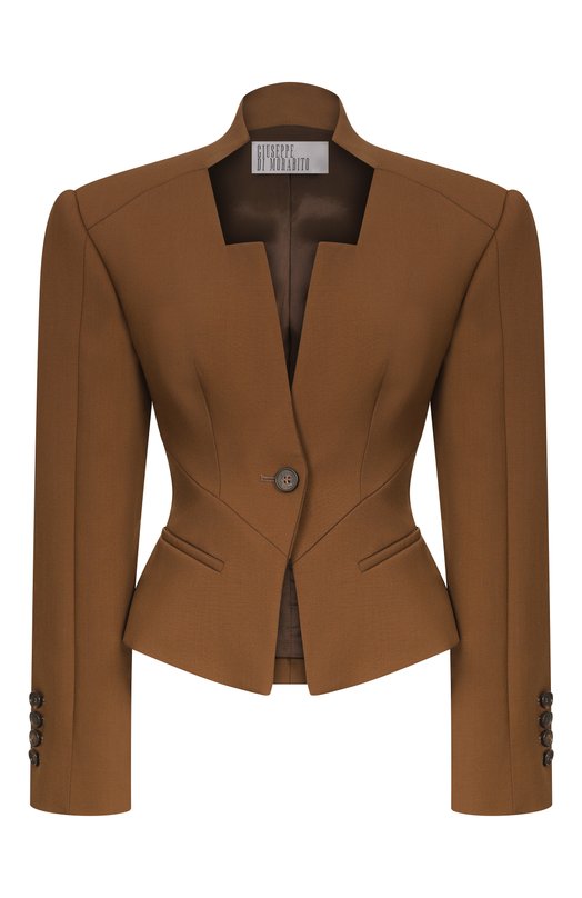 Шерстяной жакет Giuseppe di Morabito 06PSJA144 16327C Коричневый 06PSJA144 16327C