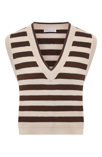 Женский хлопковый жилет BRUNELLO CUCINELLI, арт. M1919B1279