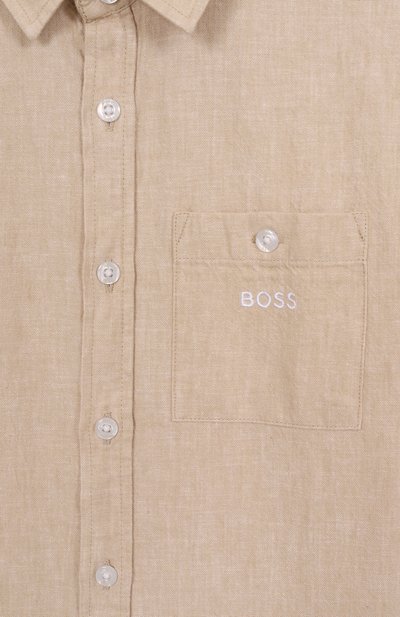 Рубашка изо льна и хлопка BOSS, арт. J52008, фото 3