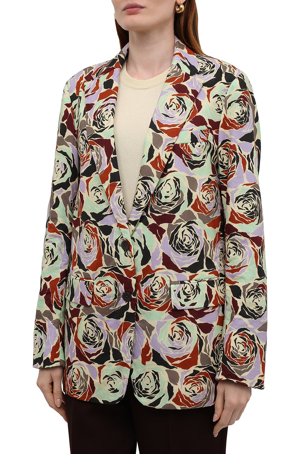 Хлопковый жакет DRIES VAN NOTEN желтого цвета по цене 75400 руб., арт. 212-030413-3076, фото 3 Хлопковый жакет DRIES VAN NOTEN, арт. 212-030413-3076, фото 3