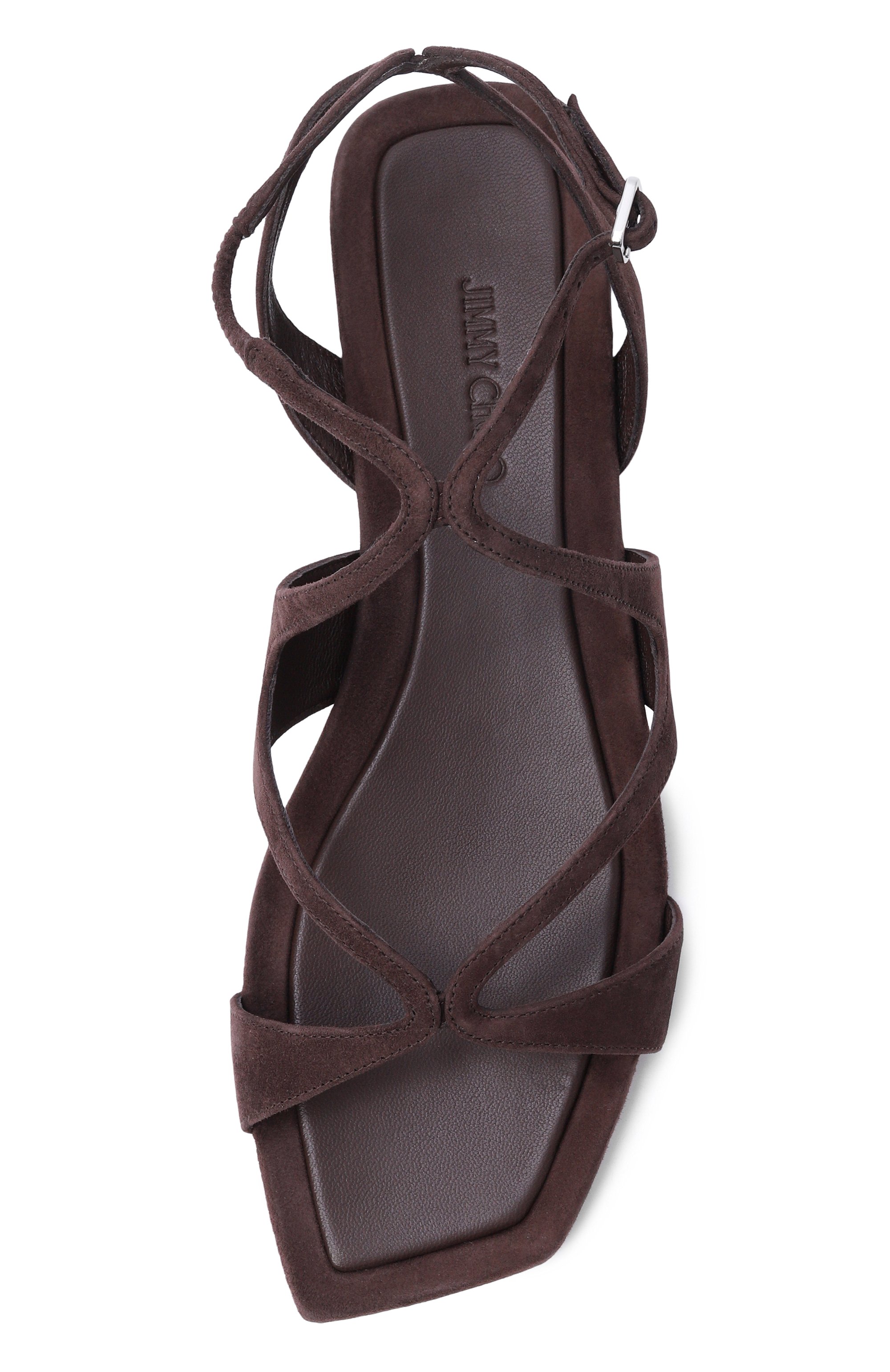 Замшевые сандалии ayla JIMMY CHOO, арт. AYLAFLATSUE, фото 6