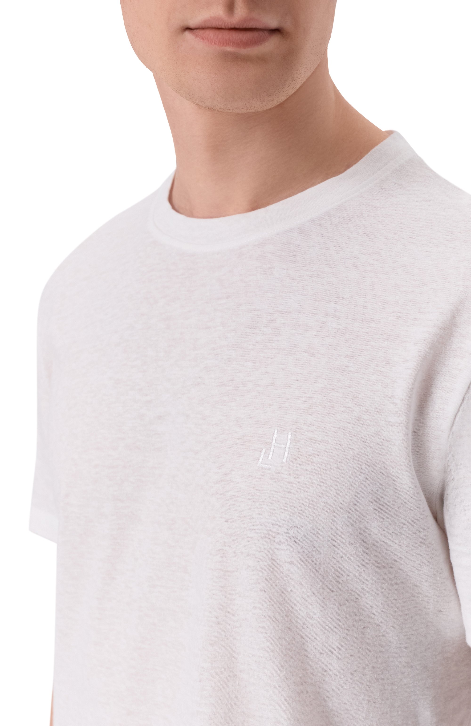 Футболка из хлопка и льна HINNOMINATE, арт. HMABM01505, фото 5