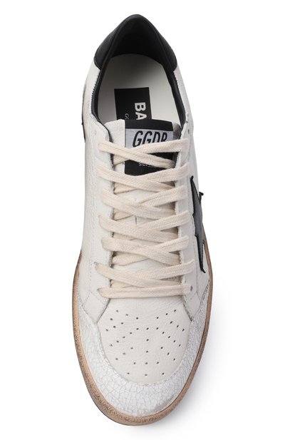 Кожаные кеды ball star GOLDEN GOOSE DELUXE BRAND кремового цвета по цене 68200 руб., арт. GMF00117.F003771, фото 5 Кожаные кеды ball star GOLDEN GOOSE DELUXE BRAND, арт. GMF00117.F003771, фото 5