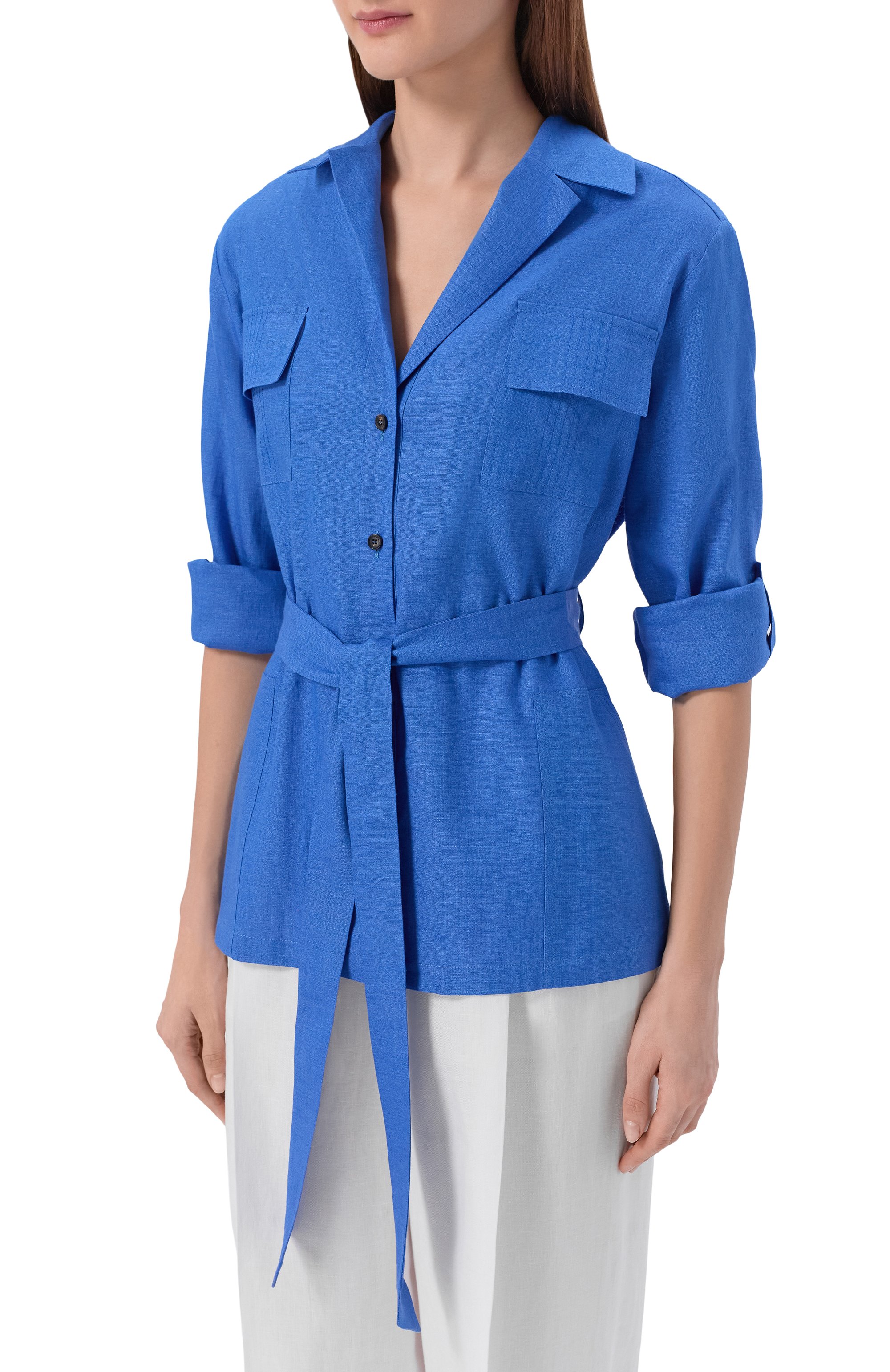 Льняная рубашка KITON, арт. D57418H09632, фото 6