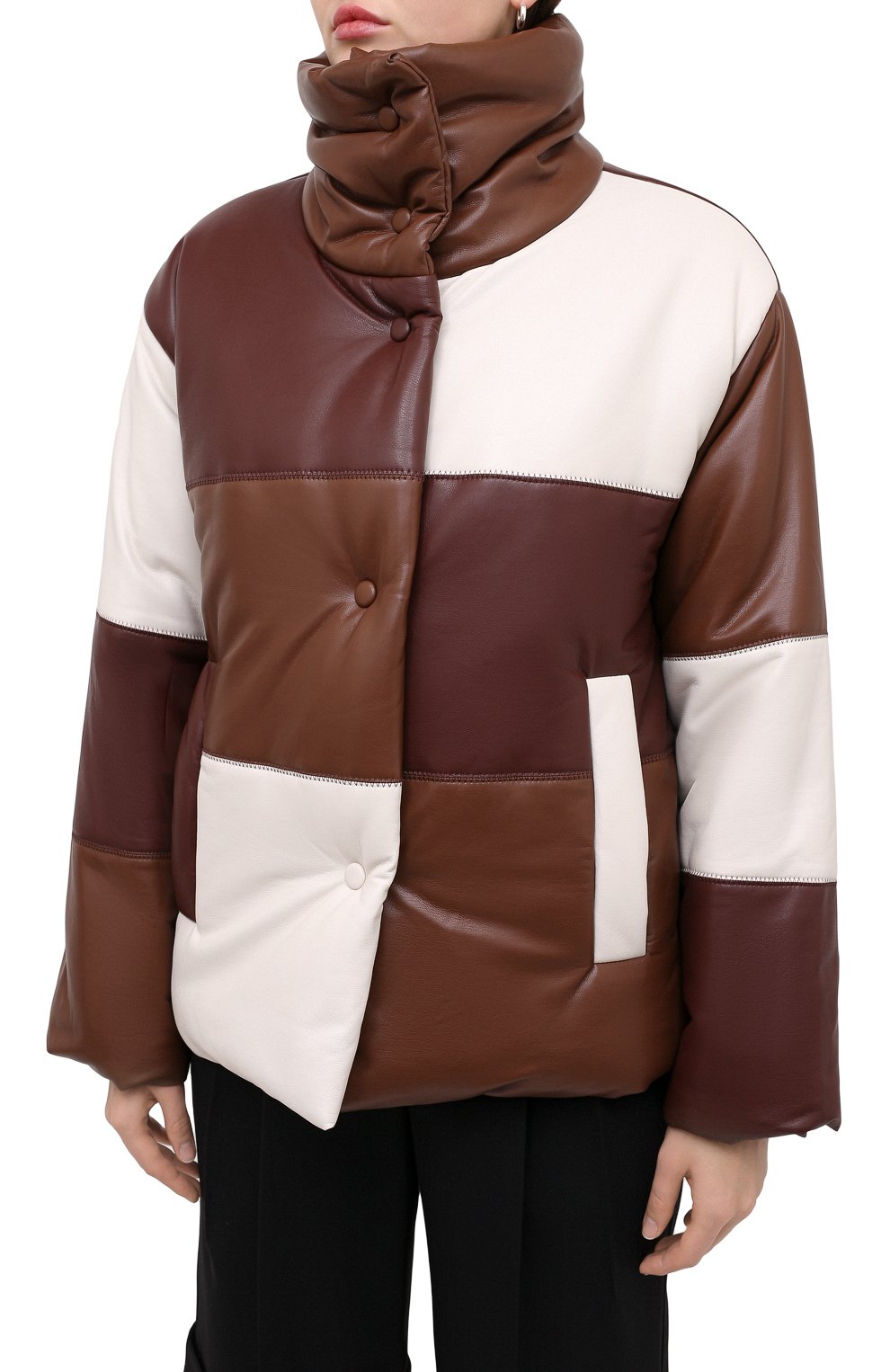 Куртка NANUSHKA, арт. HIDE_BR0WN PATCH_VEGAN LEATHER, фото 3
