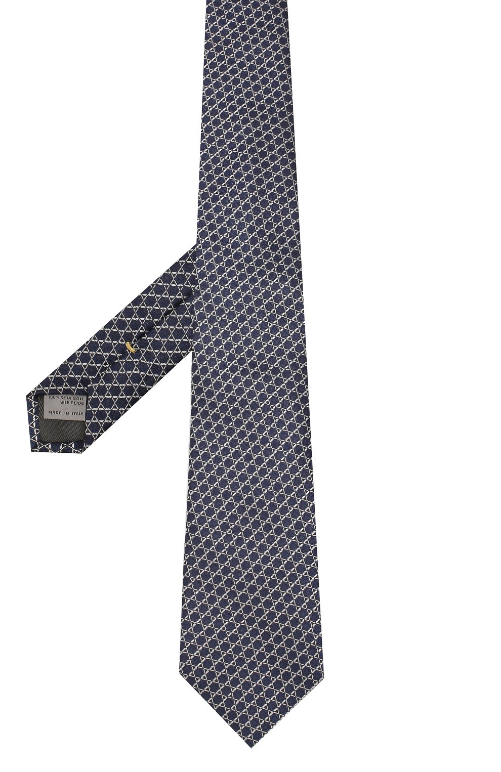 Шелковый галстук CANALI темно-синего цвета по цене 8995 руб., арт. 18/HJ02088, фото 2 Шелковый галстук CANALI, арт. 18/HJ02088, фото 2