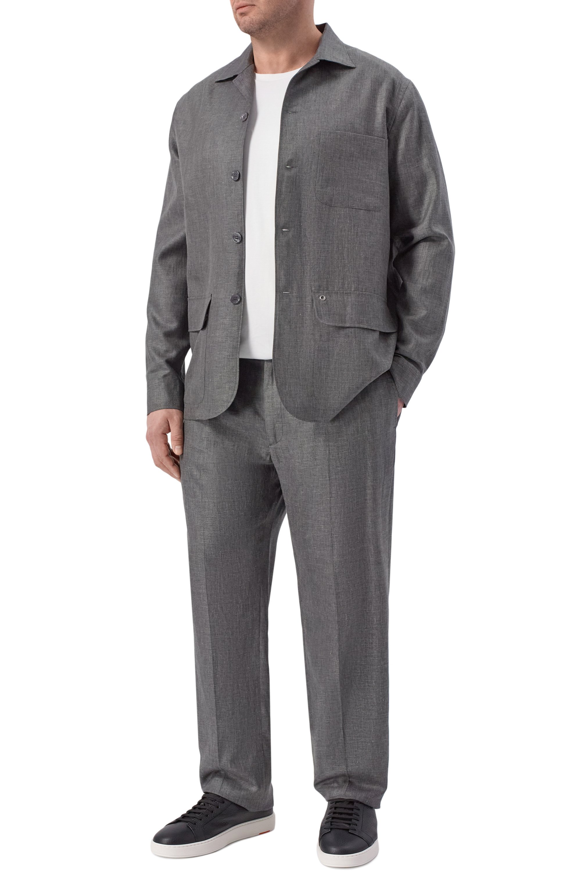 Куртка-рубашка из шерсти и льна STEFANO RICCI, арт. SP008138/B127HA, фото 2