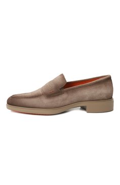 Мужские замшевые лоферы easy on SANTONI бежевого цвета, арт. MGEG18964TAUXGEX | Фото 4 (Нос: Не проставлено; Материал внешний: Натуральная кожа, Замша; Материал внутренний: Натуральная кожа; Материал сплава: Проставл�ено; Стили: Кэжуэл)