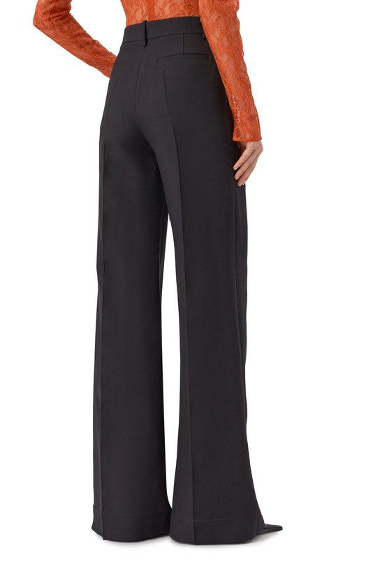 Брюки из шерсти и шелка Valentino 7B0RB6S0/1CF Чёрный  7B0RB6S0/1CF Фото 4