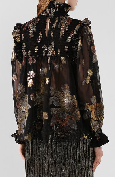 Шелковая блузка SAINT LAURENT, арт. 618935/Y7A11, фото 4