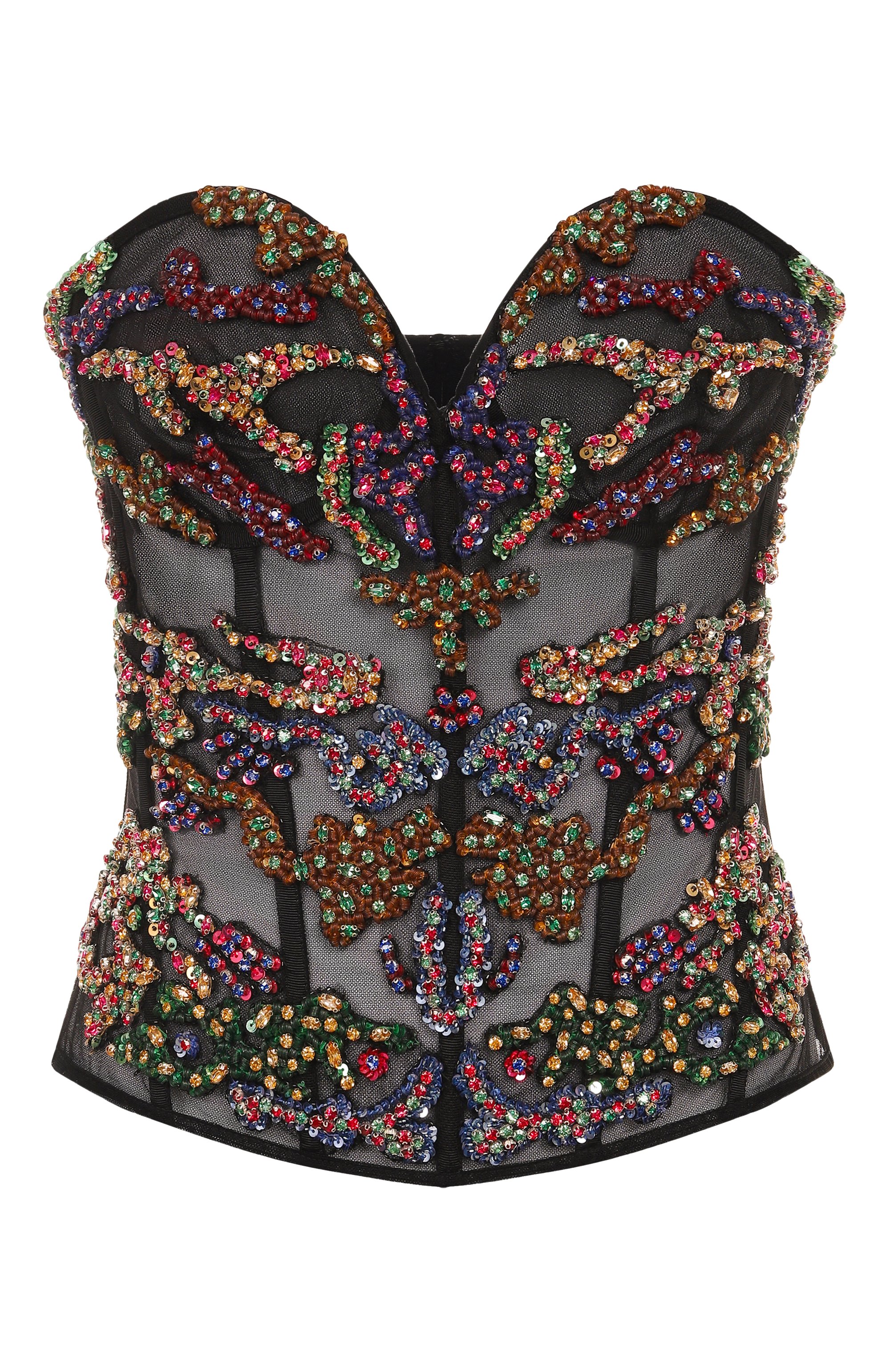 Топ-ко�рсет с отделкой стразами и пайетками ZUHAIR MURAD, арт. PTP25015/EM0R005, фото 1