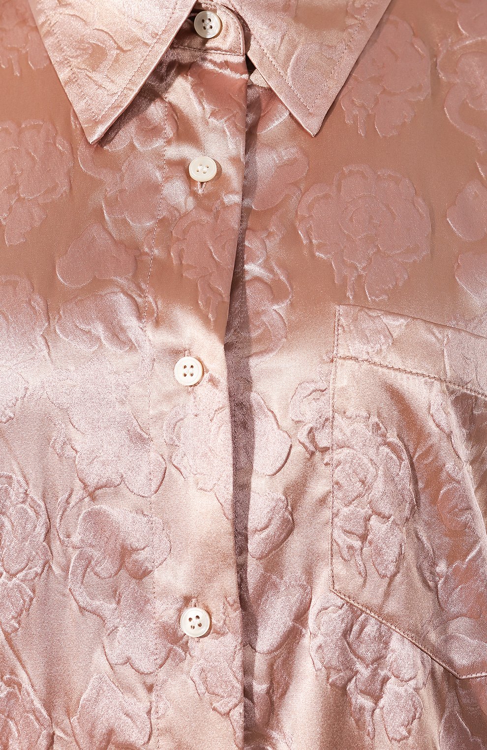 Атласная рубашка ACNE STUDIOS светло-розового цвета по цене 49950 руб., арт. AC0215/W, фото 5 Атласная рубашка ACNE STUDIOS, арт. AC0215/W, фото 5