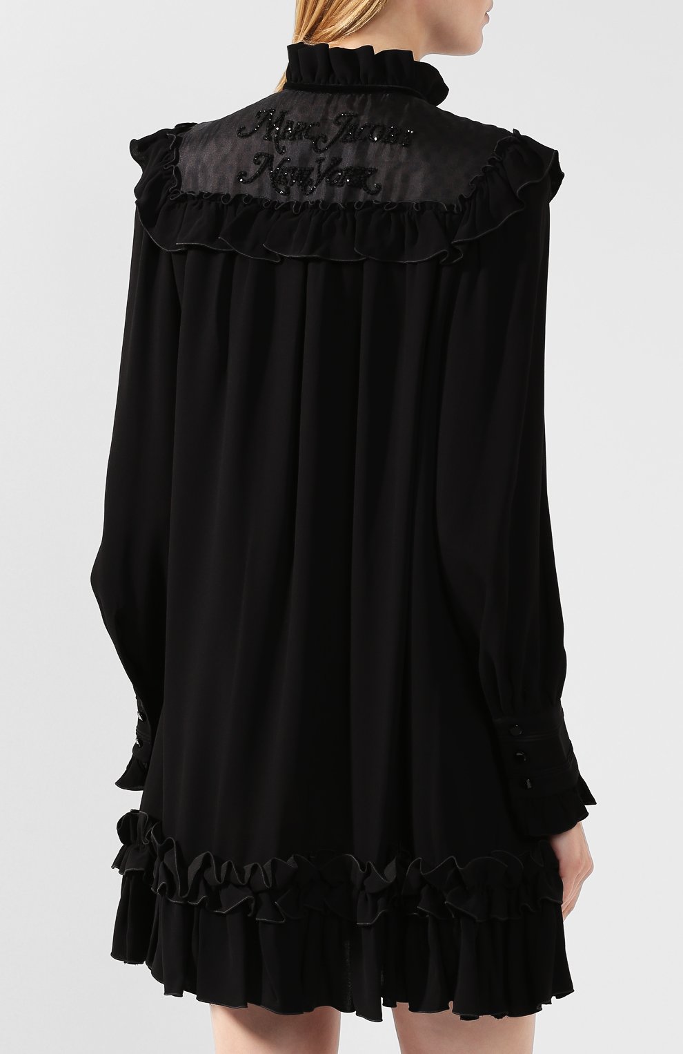 Платье из вискозы MARC JACOBS (THE) черного цвета по цене 61600 руб., арт. M4008432, фото 4 Платье из вискозы MARC JACOBS (THE), арт. M4008432, фото 4