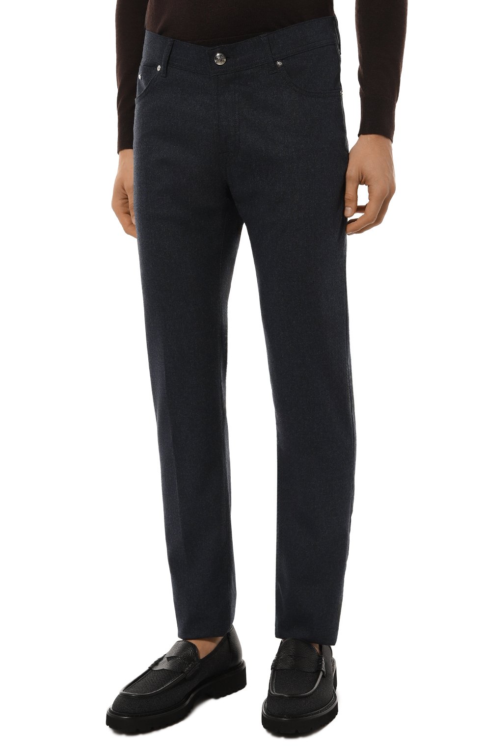 Брюки из шерсти и кашемира MARCO PESCAROLO темно-синего цвета по цене 61550 руб., арт. NERAN0M/5029, фото 3 Брюки из шерсти и кашемира MARCO PESCAROLO, арт. NERAN0M/5029, фото 3