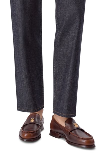 Кожаные лоферы SANTONI, арт. WUQG71954BYTNLGX, фото 2